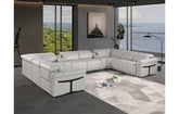 1126 DivanItalia Light Gray 10-Piece Sectional with 4 Power Recliners and Power HeadrestsModel:  1126-LT_GREY-10PC-4PWR-U-SECTIONAL-GROUP